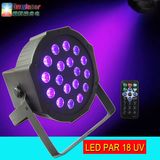 18 1W LED UV Bar Black PAR Lighting with Remote for Stage