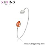 51822 Xuping Wholesale Fashion Rhodium Color Gold Crystals From Swarovski Indian Bangles Plated