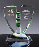 Public Place Customization Crystal Trophy Brand to Warning