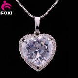 Shining Big Stone Heart Shape Pendants for Girls