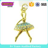 Gold Plating Crystal Ballerina Ballet Dancer Pendant Charms