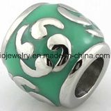 Metal Jewelry Teal Epoxy Bead