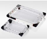 Rectange Crystal Glass Cigar Ashtray for Smoking