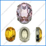 Bulk Point Back Oval Shaped Sew on Rhinestone Crystal