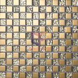 Golden Glass Titanium Crystal Mosaic Tile (TC327)