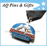 Hockey Tournament Medal with Blue Enamel