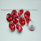 Point Back Rivoli Shape Fancy Crystal with Metal Setting
