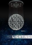Ball Shape Clear K9 Crysatl LED Modern Pendant Light
