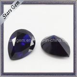 Dark Violet Pear Cut Cubic Zirconia Gemstone