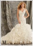 2017 Crystal Ruffled Cocktail Party Prom Evening Wedding Dress Wd1354
