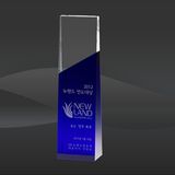 Blue Stripe Crystal Wedge Award (CIP-YJ783S, CIP-YJ783L)