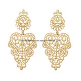 2017 New Alloy Hollow Women's Earrings Flower Design Jewelry