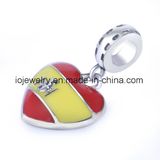 Customized Jewelry Bead Charm with Enamel Color