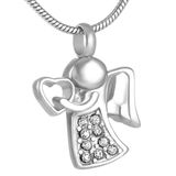 Love Angel Lovely Austria Crystal Angel Cremation Urn Pendant Necklace
