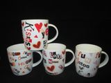 12 Oz Bullet Ceramic Mug with Love Kiss