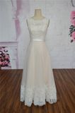 Champagne Full-Length Wedding Dress A-Line