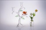 Clear Two Poster Candle Holder for Wedding Decoration