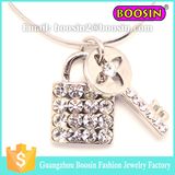 10mm Tiny Charm/ Golden Plated Metal Small Charm / Mini Lock and Key Charm #16966