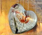 Heart Crystal Dome Paperweight & Glass Heart Paperweight