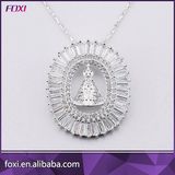 Wholesale Rhodium Plated Necklace Zirconia Pingente De Colar