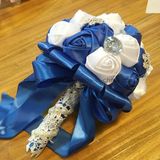 Crystal Satin Rose Wedding Bouquets Bridal Flower Bouquet