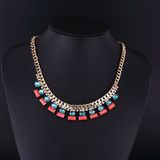 Fashion America Handmade Crystal Gold Necklace Set