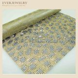 24*40 Hot Fix Round Design Crystal Rhinestone Mesh