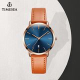Stainless Steel Waterproof Leather Strap Quartz Men Watch 72884