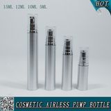 5ml 10ml 12ml 15ml Cosmetic Silver Airless Lotion Bottle with Silver Pump