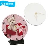 Globalsub Blank Wooden MDF Clock with Your Image Printing Round Shape