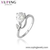 11922 Latest Design Popular Women Simple Silver Jewelry Rings with Double Heart Design