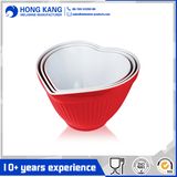 Eco-Friendly Heart-Shape Bicolor Melamine Salad Fruit Bowl