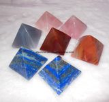 Fashion Natural Crystal Lapis Rose Quartz Charming Pyramid Jewelry
