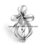Custom 925 Sterling Silver Pearl Cage Pendant