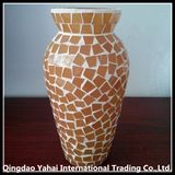 Glass Vase with Colored Glass Paster