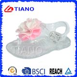 New Design Jelly Girl's Sandal with Flower (TNK50025-1)