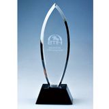 2017 Most Popular Products Blank Glass Trophy Award with Black Base
