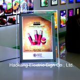 Table Stand Acrylic Poster Frame LED Light Box for Advertising Sign