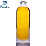 Frosting Round Glass Wine Bottle