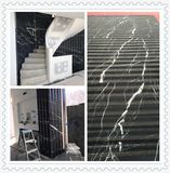 China Black Marquina Marble Flute Tile for Rotating Step Wall