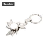 2D Blank Sublimation Fidget Spinner Keyring Toy Relieves Stress Hand Spinner (Hot Wheel, Silver)