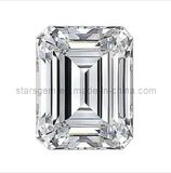 Shining Emerald Cut Gemstone Baguette Zirconia Beads
