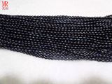 Black Natural Rice Pearl Strands (ES374)