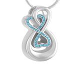 Cjj001 Love Crystal Infinity Stainless Steel Cremation Jewellery for Ashes