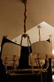 Luxury Copper Living Room Ce Approved Chandelier with Fabric Shade