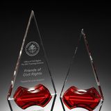 Red Apex Tower Crystal Award (#1129, #1130)