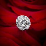 Large Crystal Cluster Rhinestone Flower Cake Pin Pick Bouquet Jewelry Wedding