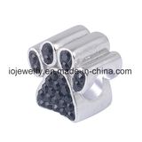 Fashion Stainless Steel Metal Paw Prints Bead