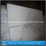 Polished Cheap Guangxi White Marble Tiles for Stair and Sill