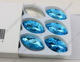 Navette Shape Aquamarine Crystal Rhinestone Point Back Crystal Strass for Apparel